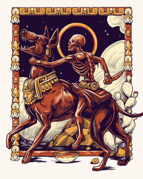 Serigrafía "Jinete Xolotl" (54x44 cm.)