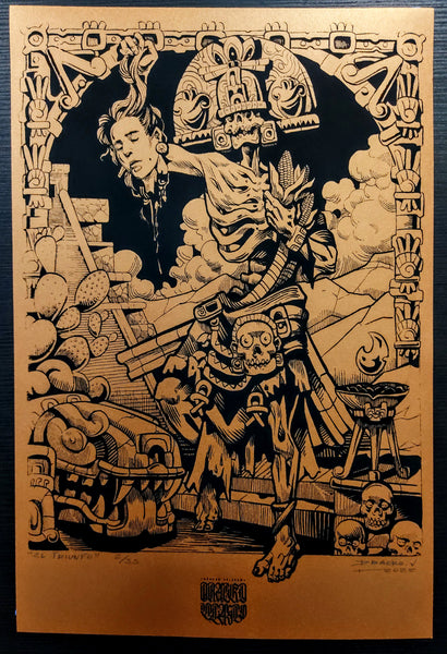Serigrafía "El triunfo de Mictlantecuhtli" (60 x 40 cm.)
