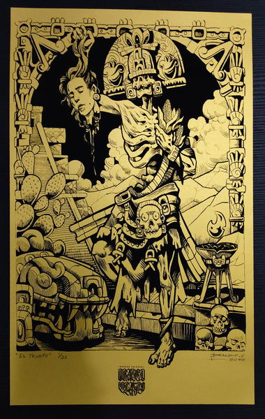 Serigrafía "El triunfo de Mictlantecuhtli" (60 x 40 cm.)